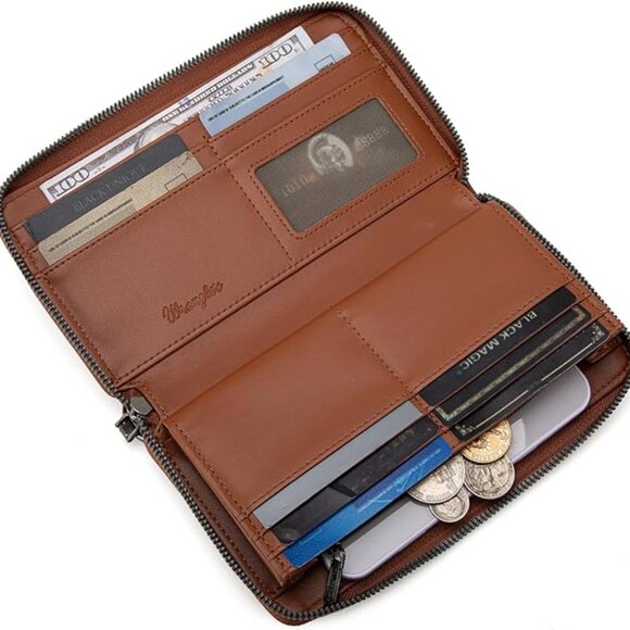 NEW! Wrangler Wristlet Wallets Western Wallet for Women Boot Stitch Purses - Picture 5 of 5